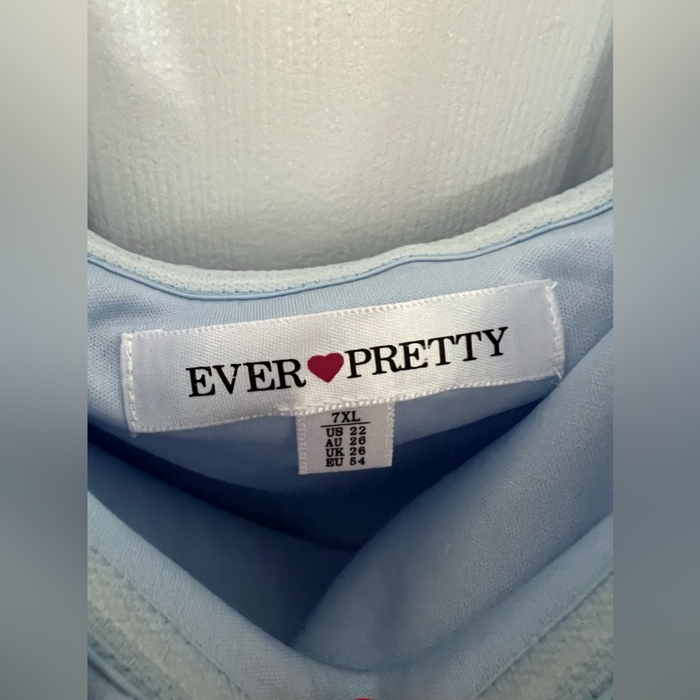 Ever Pretty Soft Blue Ruffled Gown - Picture 4 of 4
